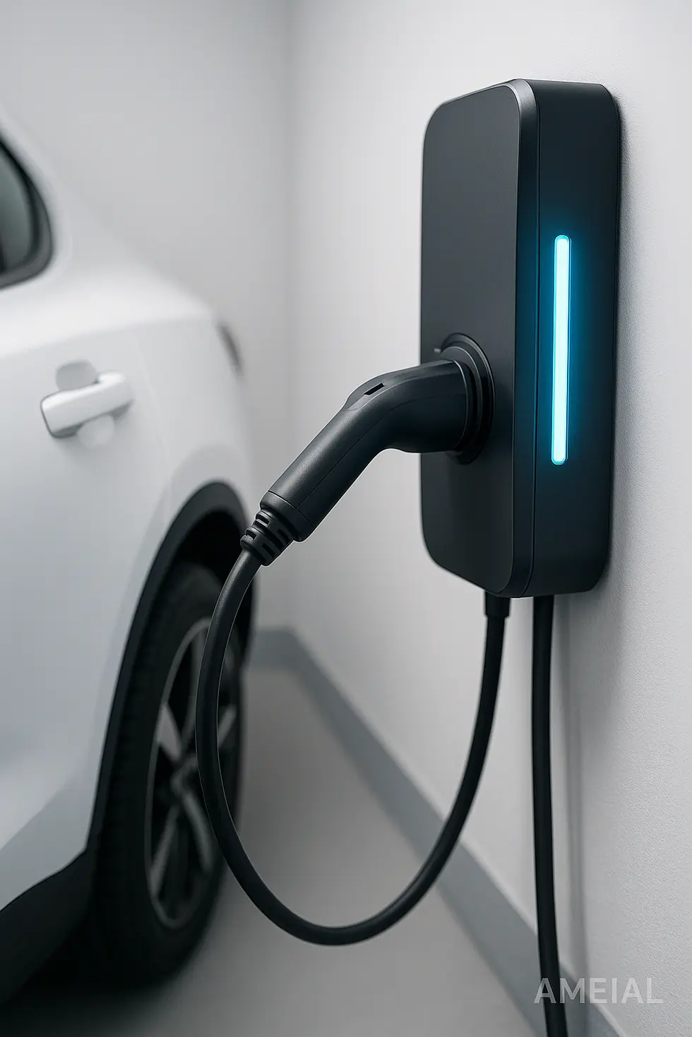instalación cargador vehículo eléctrico en casa — detalle técnico