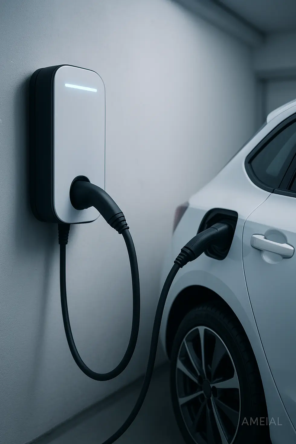 instalación cargador vehículo eléctrico en casa — detalle técnico
